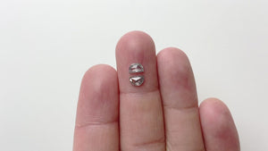 2pc 0.74cttw 6.07x3.90x1.68mm Half Moon Rosecut Matching Pair 18236-09