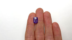 6.49ct 12.12x8.29x6.36mm Cut Corner Rectangle Brilliant Sapphire 22054-01