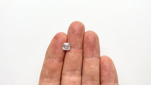 2.53ct 7.12x7.08x5.18mm GIA I2 Light Grey Cut Corner Square Step Cut 21611-01