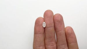 1.01ct 8.41x5.06x2.95mm GIA Fancy White Oval Brilliant 20943-01