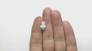 6.22ct 15.14x9.74x6.45mm GIA SI2 Light Grey Oval Brilliant 18274-01