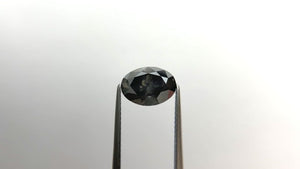 2.26ct 9.90x7.08x4.83mm Fancy Dark Grey Oval Brilliant 19911-01