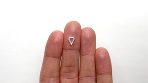 0.72ct 8.36x7.27x1.53mm VS2 F Shield Portrait Cut 19854-34
