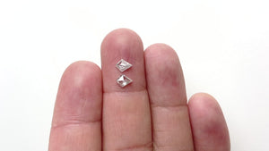2pc 0.63cttw 6.42x4.97x1.83mm Kite Rosecut Matching Pair 18239-03