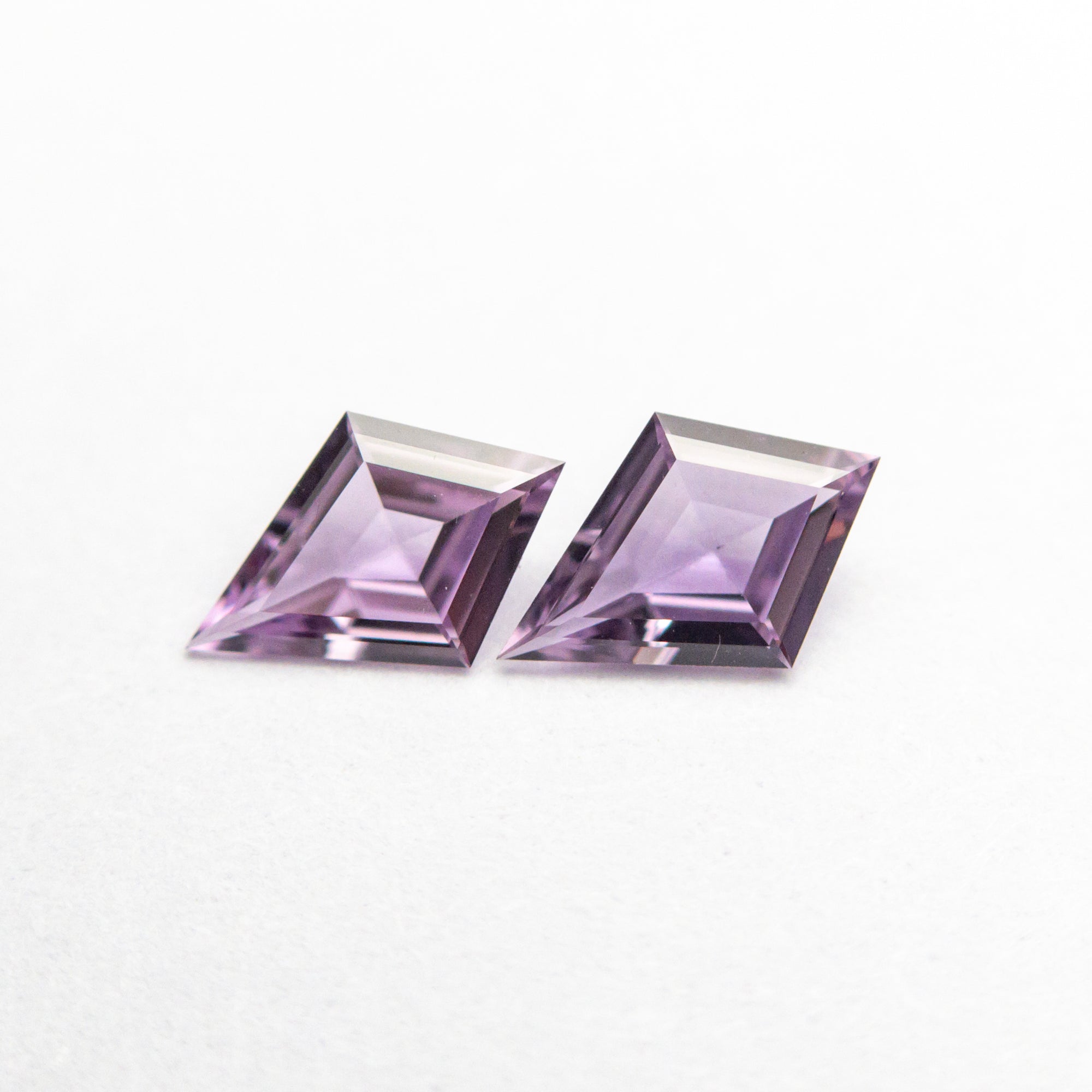 Matching Pair Purple Kite Sapphires