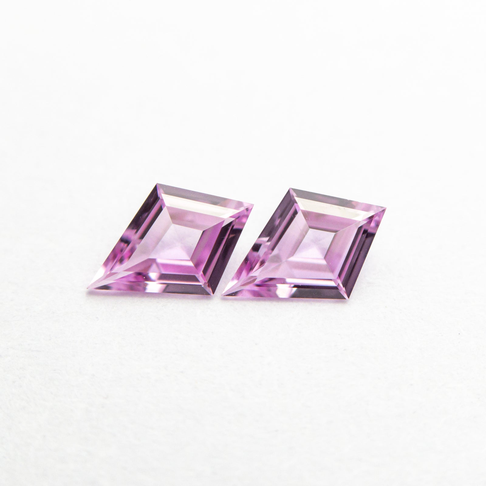 Matching Pair Pink Kite Sapphire Melee