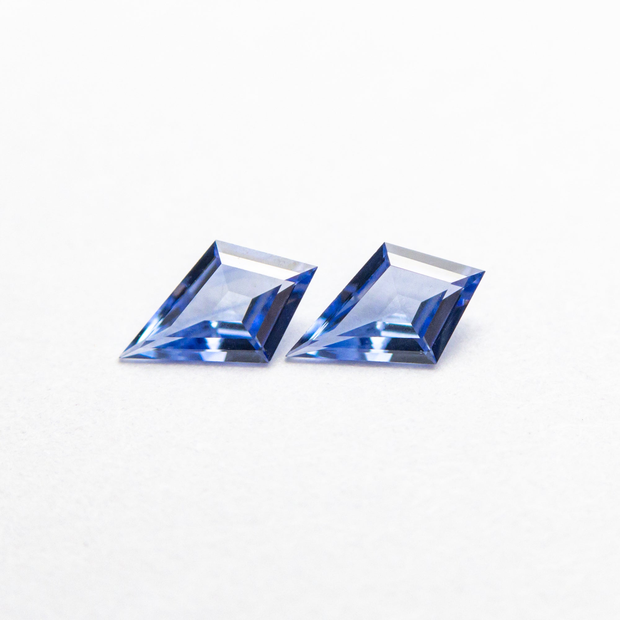 Matching Pair Blue Kite Sapphires