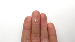 0.44ct 7.37x5.31x1.93mm SI2 F Lozenge Rosecut 22358-12