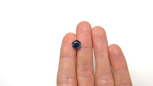 3.93ct 9.57x8.34x5.78mm Hexagon Step Cut Sapphire 20984-01