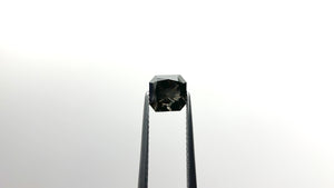 1.51ct 6.37x6.34x4.06mm SI2 Fancy Dark Grey Cut Corner Square Brilliant 21593-05