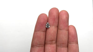 1.00ct 8.20x5.64x3.13mm Fancy Dark Grey Pear Brilliant 19913-12