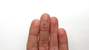 0.69ct 7.78x6.21x1.33mm VS2 G Hexagon Portrait Cut 19854-42