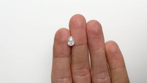 1.60ct 8.98x6.05x4.14mm GIA I1 Fancy White Pear Brilliant 21896-01