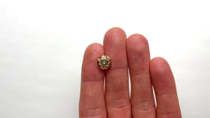4.10ct 9.57x9.54x6.79mm GIA SI1 Fancy Dark Orange-Brown Modern Antique Old European Cut 19400-01