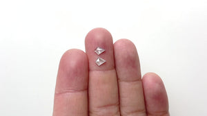 2pc 0.57cttw 6.58x5.17x1.61mm Kite Rosecut Matching Pair 18239-01