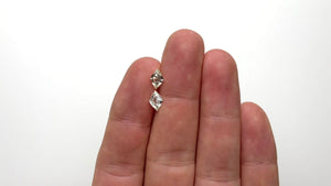 1.41ct 8.49x5.71x2.56mm VS/SI O-P Lozenge Step Cut Matching Pair 18877-01