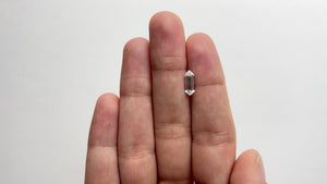 1.01ct 10.12x4.18x2.42mm GIA SI2 D Hexagon Step Cut 22621-01