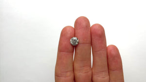 2.42ct 8.50x8.47x5.34mm GIA I3 Fancy Grey Round Brilliant 19509-01
